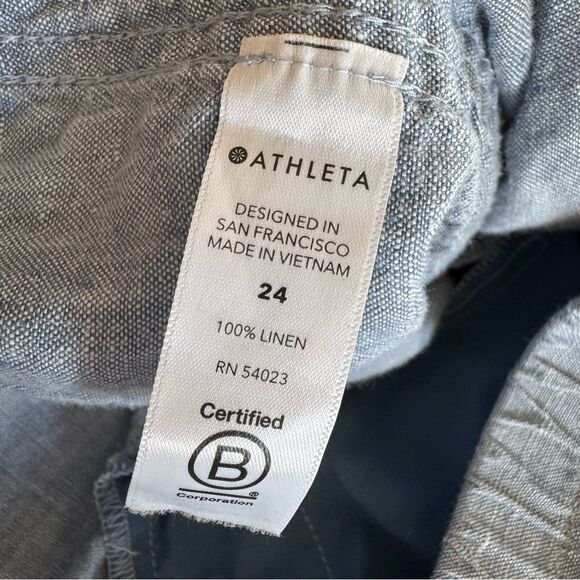 Athleta Cabo Linen Jogger Womens Plus Size 24 Pull On Pants 100% Linen - Picture 9 of 10